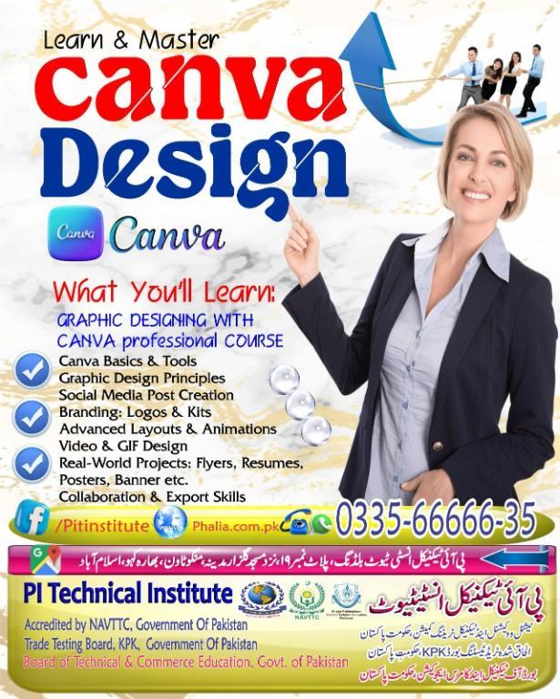 Learn & Master Graphic Design with Canva Professional Course in Islamabad - Image 1