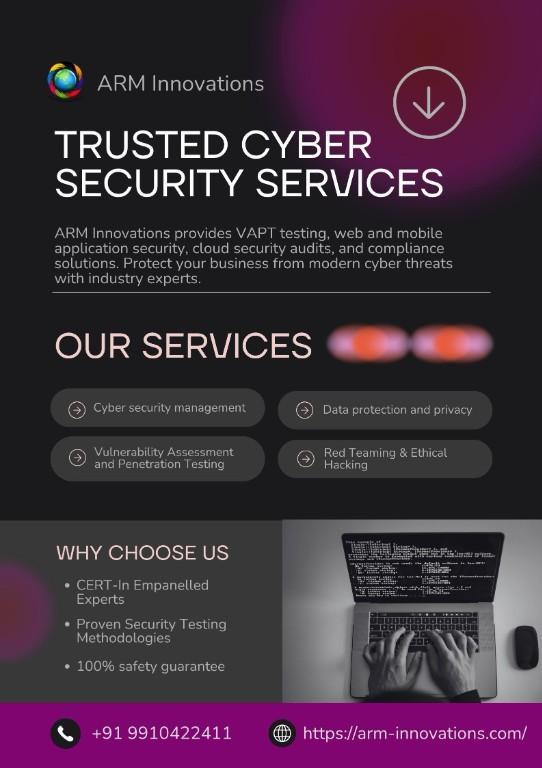 Trusted Cybersecurity Services & VAPT Solutions | ARM Innovation in India - Image 1