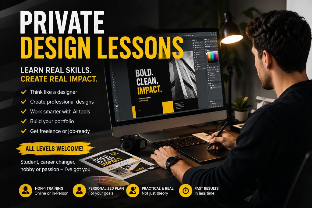 1-on-1 Design Lessons, Go From Zero to Professional Fast in Ottawa - Image 1