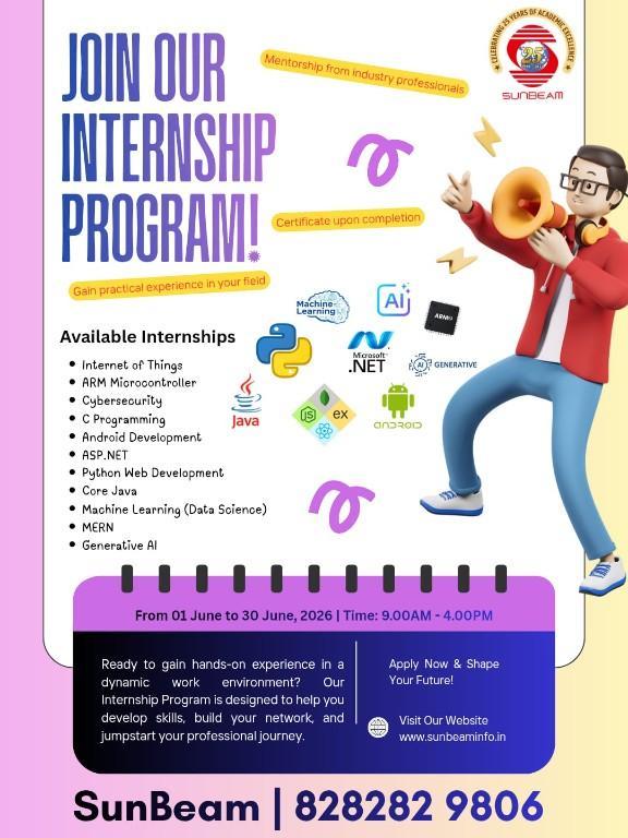 IT Internship in Pune 2026 | AI, Python, Java, MERN, Internships in Pimpri-Chinchwad - Image 1