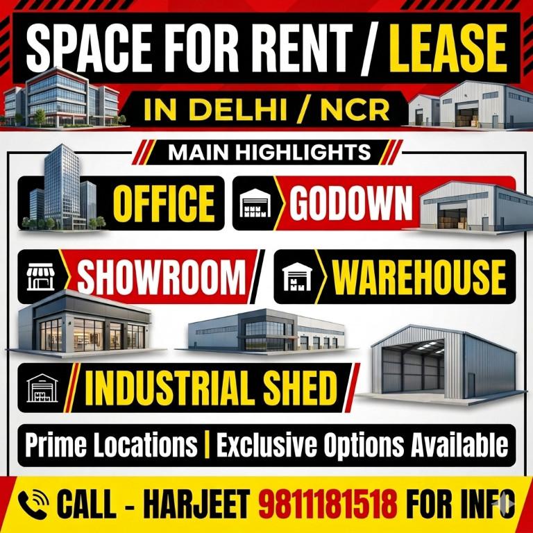 COMMERCIAL & INDUSTRIAL SPACE FOR RENT / LEASE – NEW DELHI in Janakpuri - Image 1