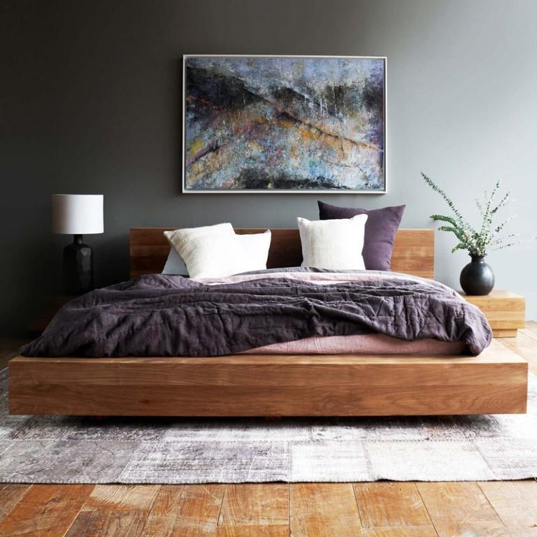 Floating Teak Bed Frame -Solid Design in Petaling Jaya - Image 2
