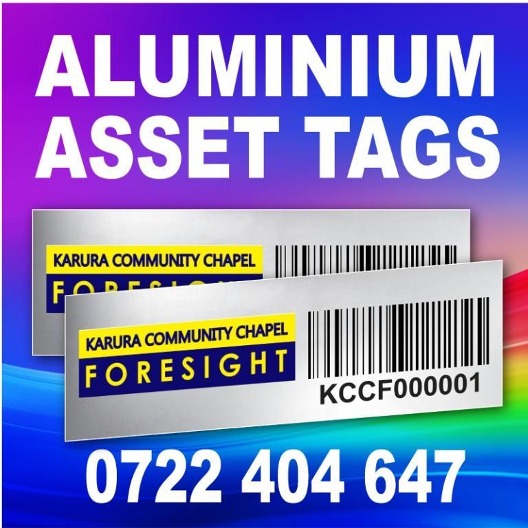Barcode Aluminium Asset Tags in Kenya - Image 1
