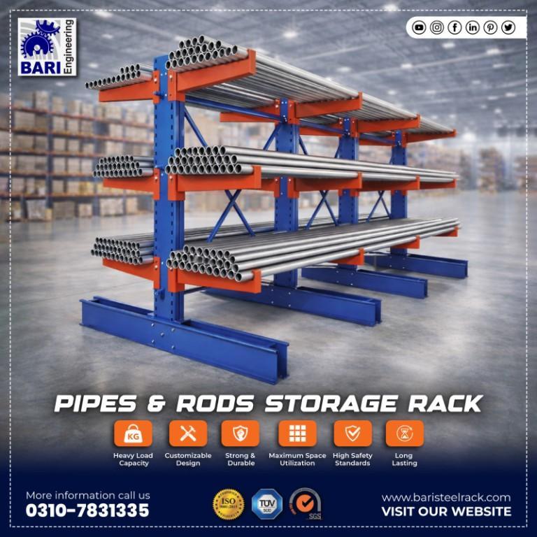 Pipes & Rods Storage Rack | Bari Engineering Pakistan in Lahore - Image 1