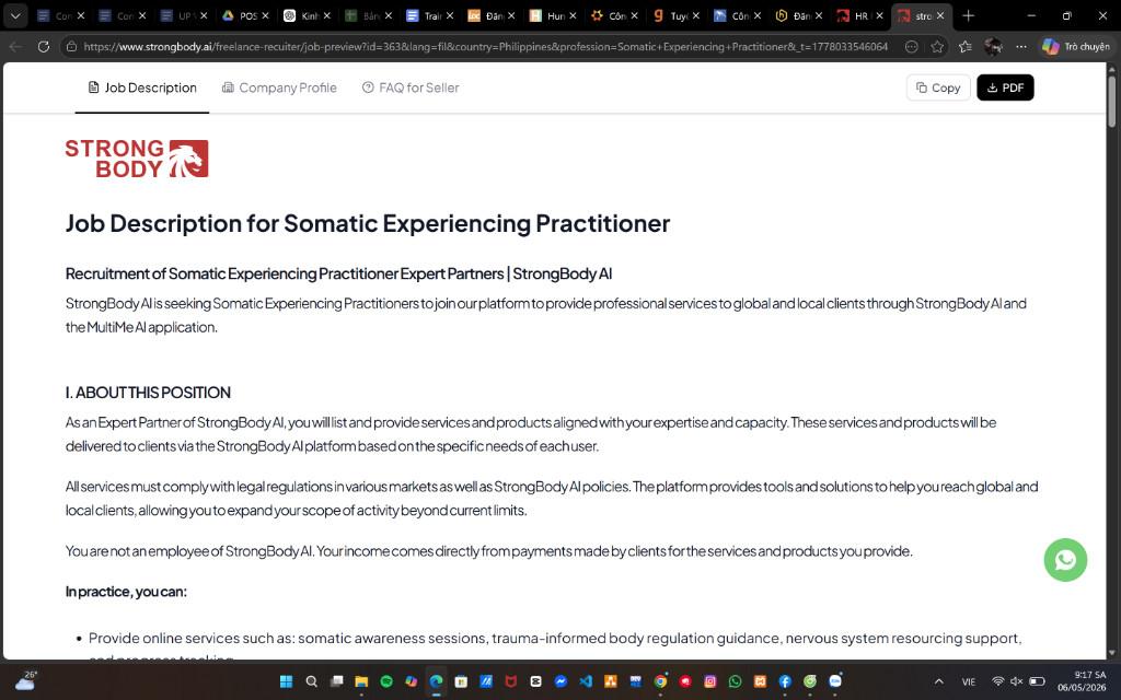 Job Description for Somatic Experiencing Practitioner in Lower Bicutan - Image 2