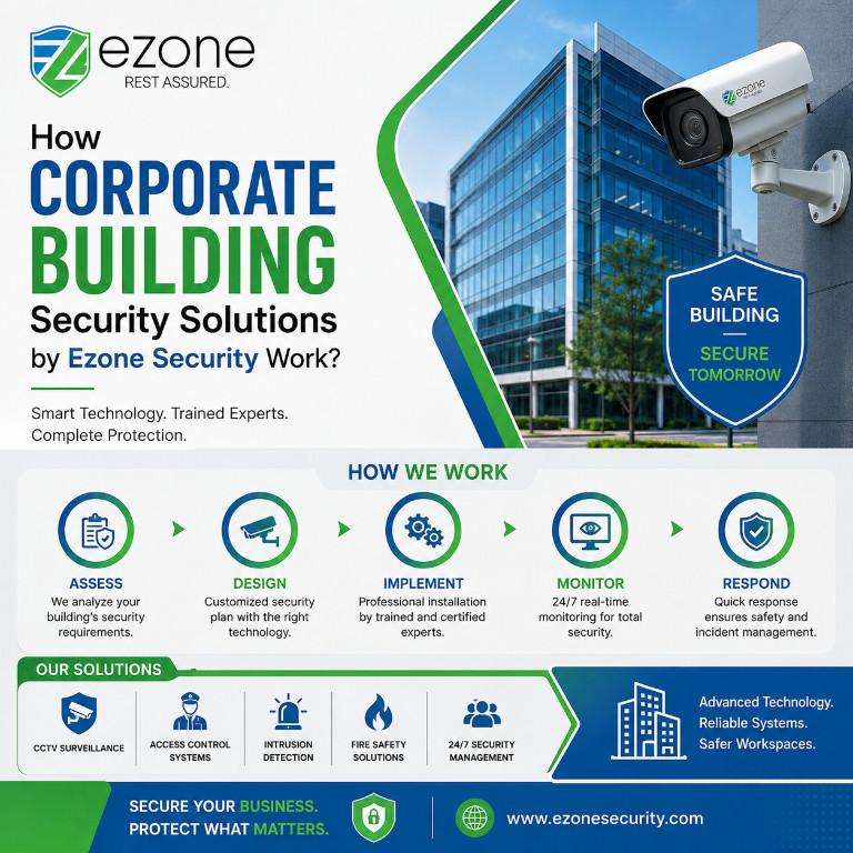 How Corporate Building Security Solutions by Ezone Security Work in India - Image 1