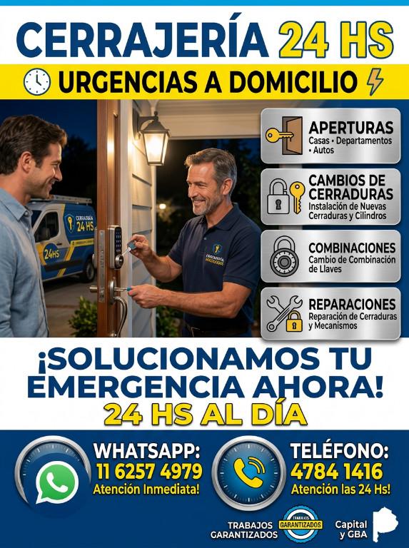 ESTAMOS PARA AYUDARTE CERRAJERIA LAS 24 HORAS LLAMANOSSSSSSSSSSS en Buenos Aires - Imagen 5
