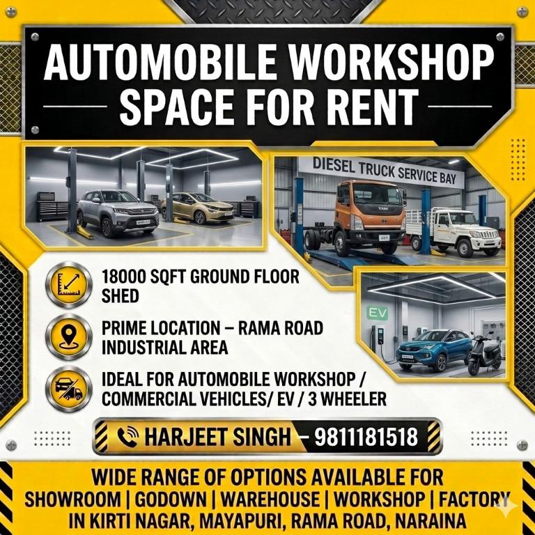INDUSTRIAL SPACE FOR RENT – 18000 SQFT GROUND | RAMA ROAD DELHI in Paharganj - Image 1