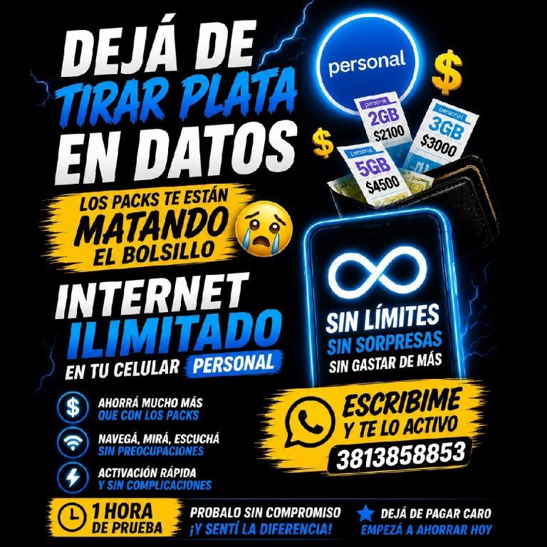 INTERNET ILIMITADO PERSONAL en Yerba Buena - Imagen 1