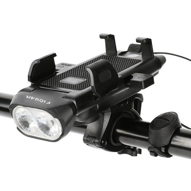 4 In 1 Bicycle Front Light USB Chargeable Phone Holder Bike … in Wallsend - Image 1