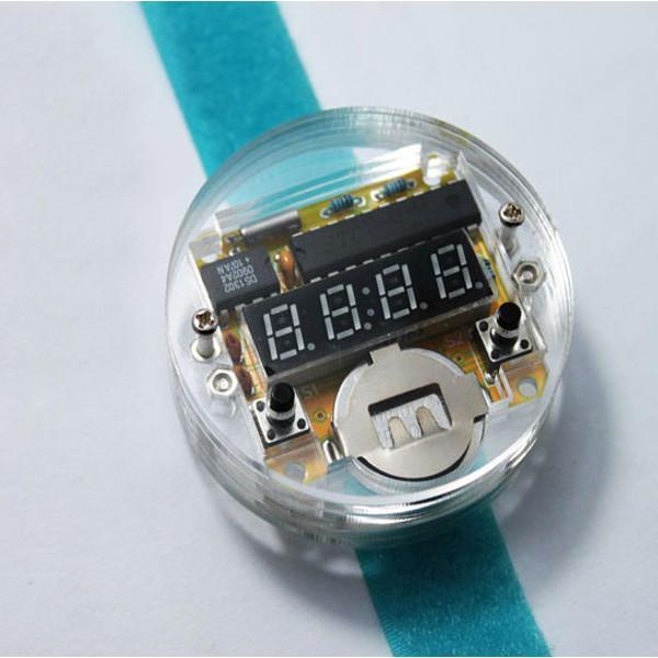 DIY LED Digital Watch Electronic Clock Kit With Transparent … in Hobart - Image 1