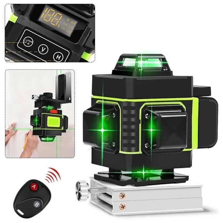 16-Line Strong Green Light 4D Remote Control Laser Level … in Australia - Image 1