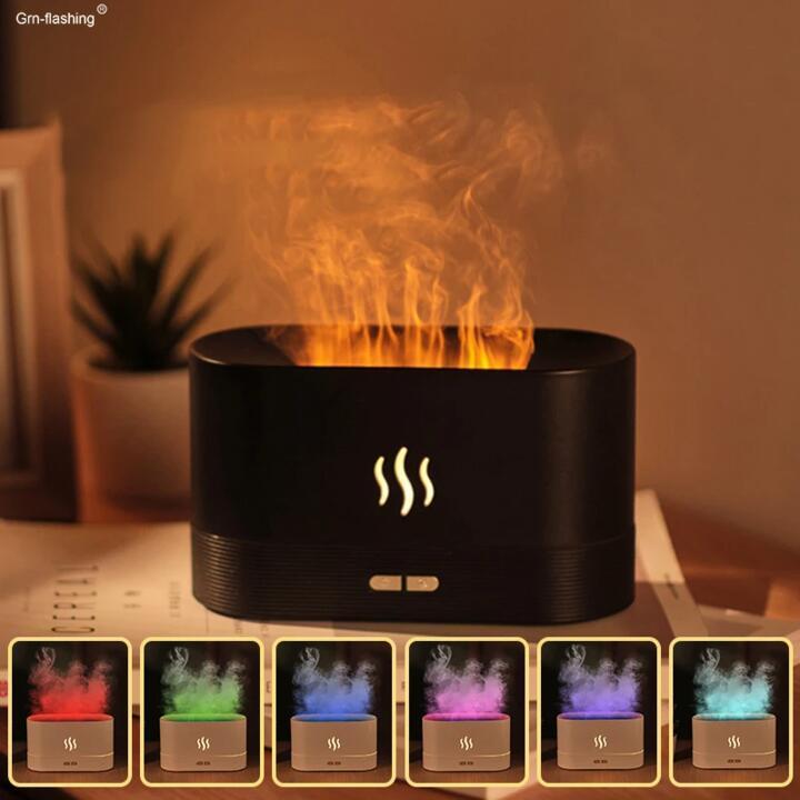 Colorful Flame Aroma Diffuser USB Powered Atmosphere … in Perth - Image 1