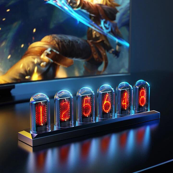 RGB Nixie Tube Clock LED Glows IPS Color Screen DIY Analog … in Perth - Image 1