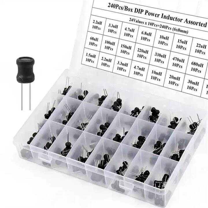 240Pcs 24 Types /Box DIP Power Inductor Assorted Kit … in Seaton - Image 1