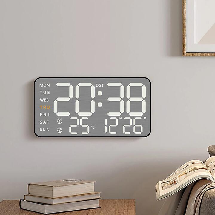 Electronic Wall Clock Temperature Humidity Display Metal … in Adelaide - Image 1
