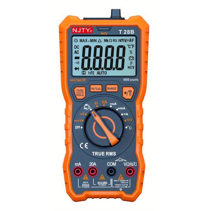 NJTY T28B TRMS Digital Multimeter 6000 Counts True RMS 20A … in Townsville - Image 1