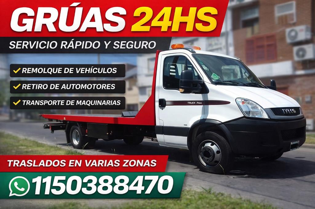 GRÚAS 24 HORAS TRASLADOS DE AUTOS, MOTOS, CAMIONETAS Y DEMÁSSSSS en La Reja - Imagen 2