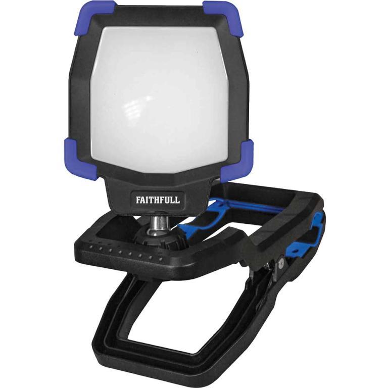 Faithfull 30w Power Plus Rechargeable LED Clip Light in Edinburgh - Image 1