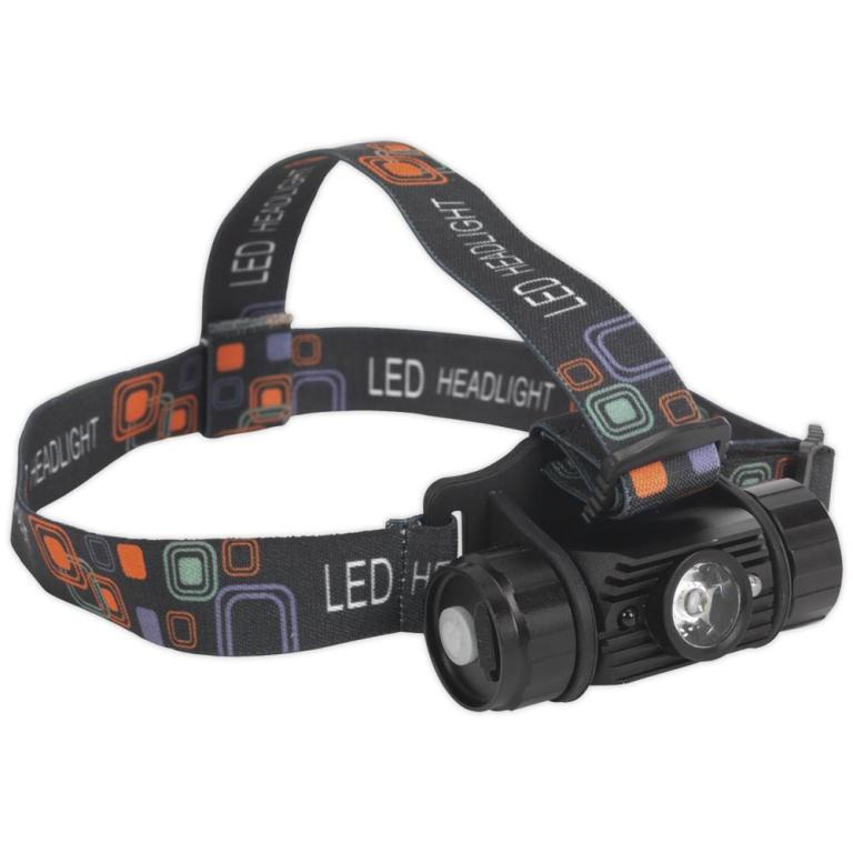 Sealey Rechargeable Head Torch 5W LED Auto Sensor Black in Brighton - Image 1