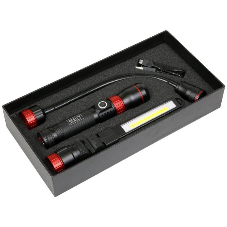 Sealey 3-In-1 COB LED Rechargeable Inspection Light Black in Edinburgh - Image 1