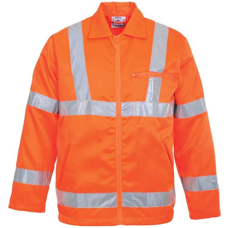 Portwest Class 3 Hi Vis RIS Polycotton Jacket Orange 2XL in Stepney - Image 1