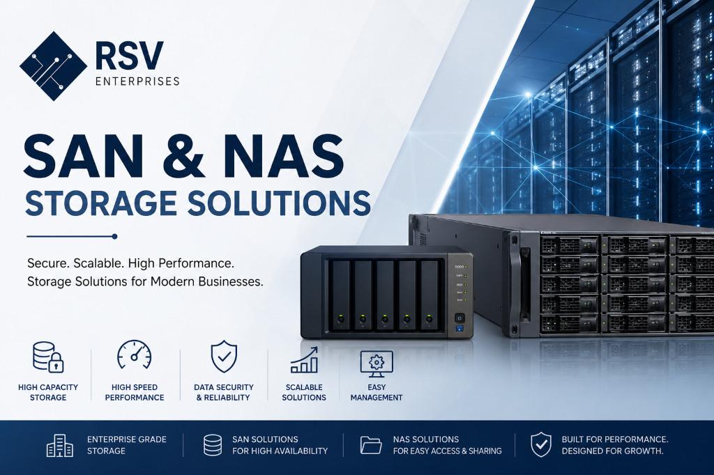 SAN & NAS Storage Solutions For Business - RSV Enterprises in Mohali - Image 1