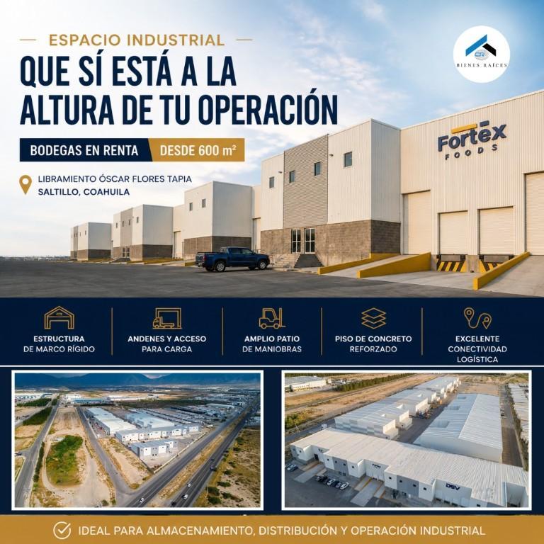 BODEGA EN RENTA EN LIBRAMIENTO OSCAR FLORES TAPIA EN ARTEAGA en Saltillo - Imagen 1