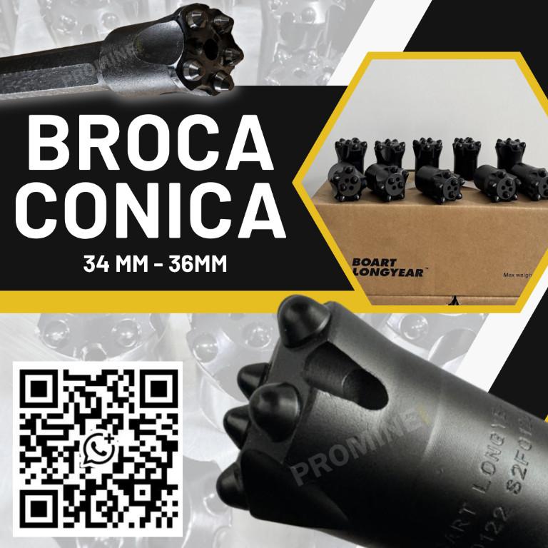 BROCA CÓNICA 34 MM - RENDIMIENTO MINERO -PERFORACION MINERA en el Callao - Imagen 1