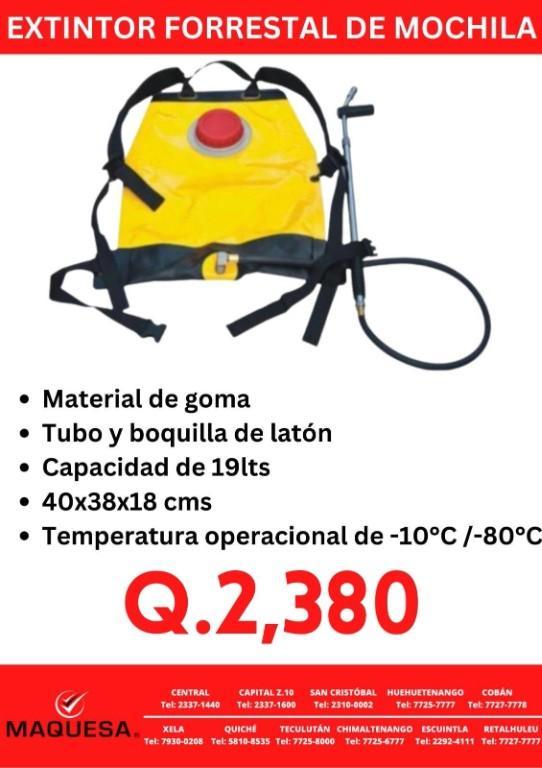 EXTINTOR FORESTAL MOCHILA DE 19 LITROS en Guatemala - Imagen 1