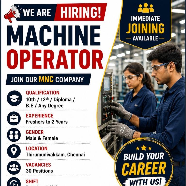 CNC Machine Operator Role in Chromepet - Image 2