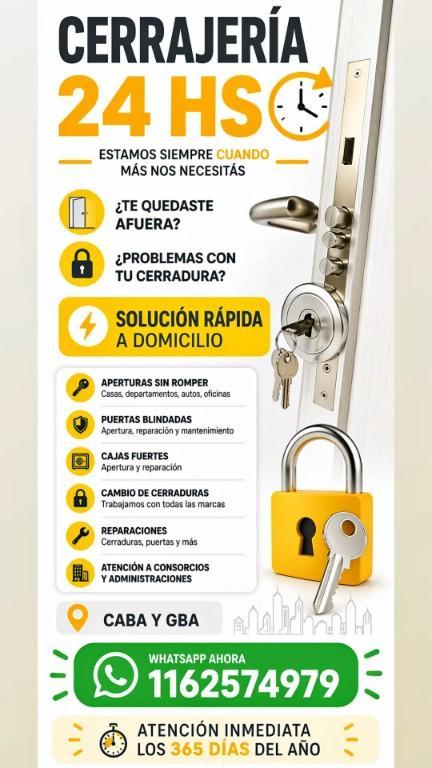 ...CERRAJERIAURGENCIASADOMICILIOLAS24HORASSSSSSSSS... en Ciudad Celina - Imagen 1