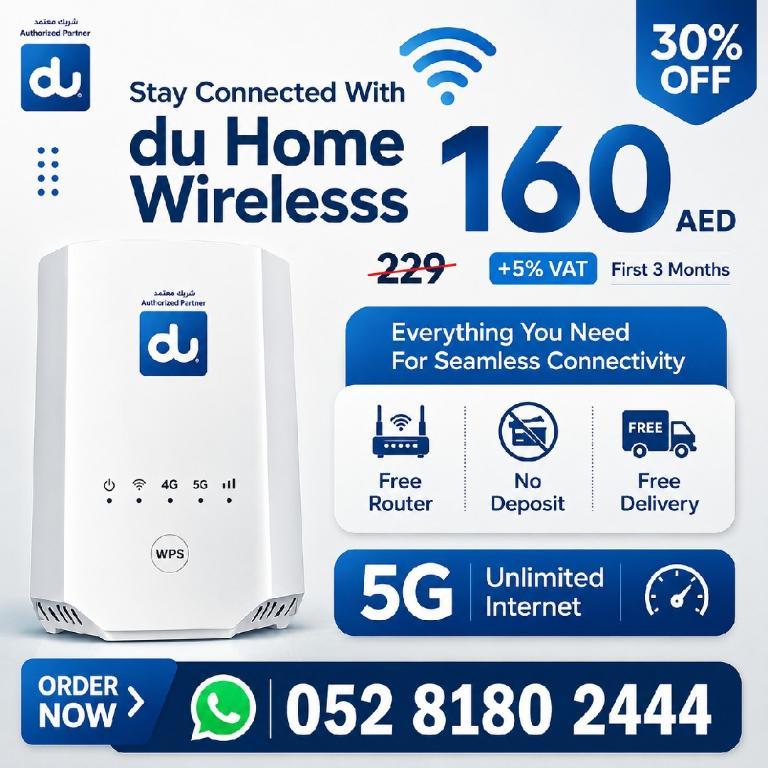 5G DU HOME WIFI INTERNET SERVICES in Frisco - Image 1