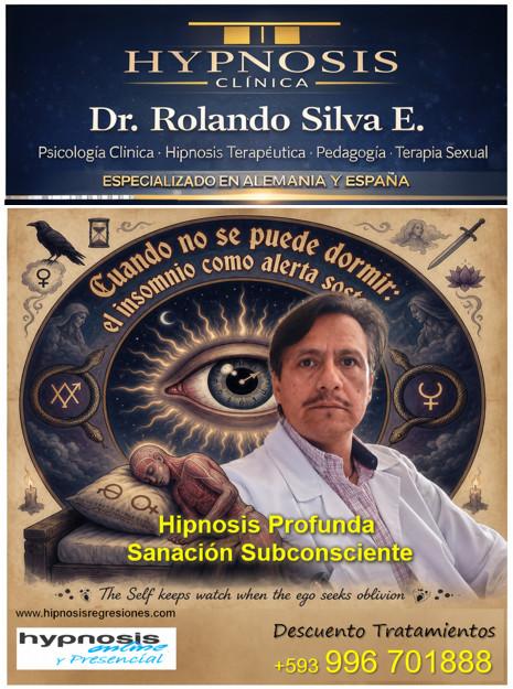 HIPNOSIS REGRESIONES TERAPIA PSICOLOGIA CLINICA DR ROLANDO SILVA en Sangolquí - Imagen 1