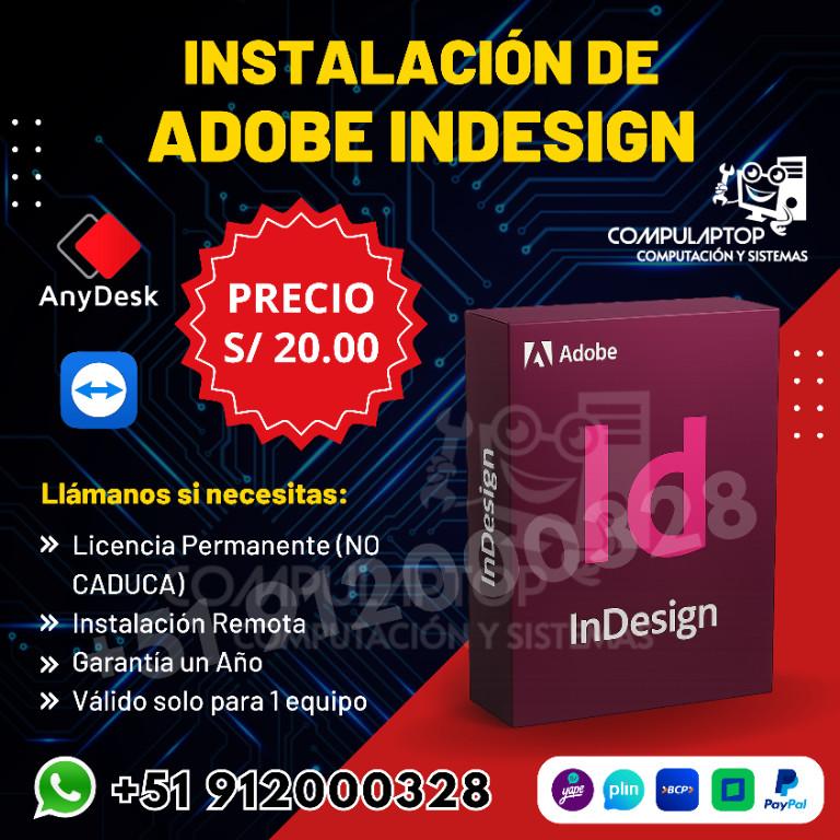 Instalación de Adobe InDesign en Chincha Alta - Imagen 1