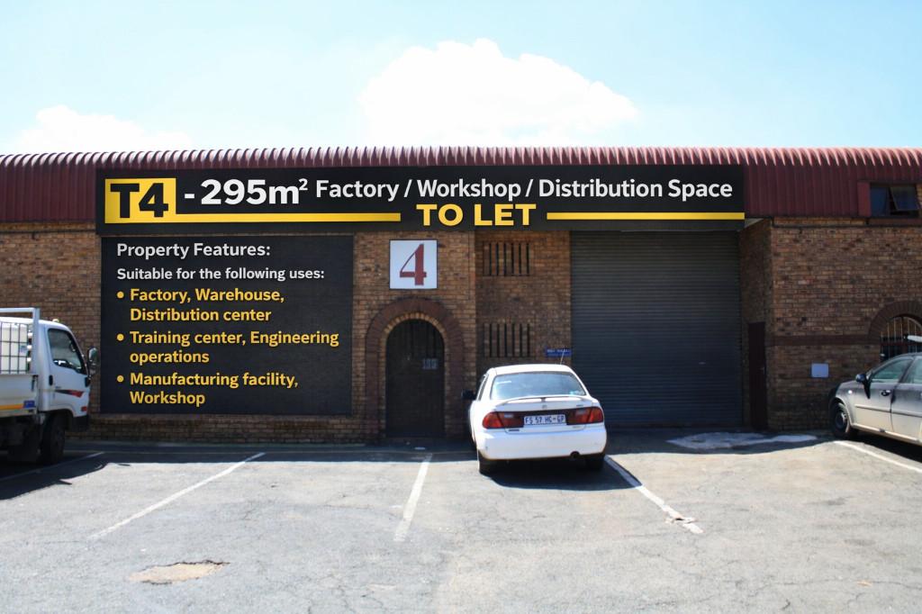 T4 - 295m² Factory, Workshop, Distribution Space To Let in Johannesburg - Image 1