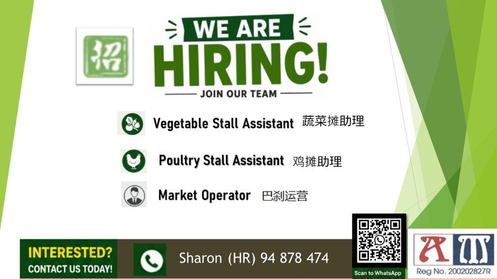 Vegetable Stall Assistant in Mandai - Image 1