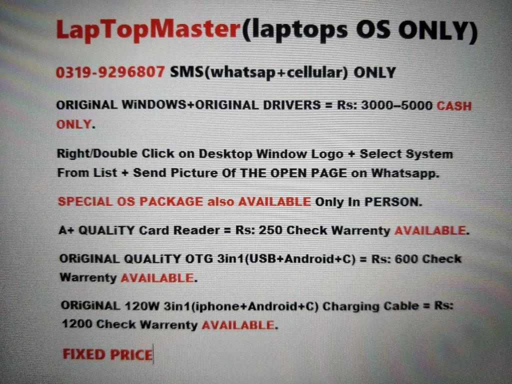 LAPTOP MASTER(laptops SOFTWARE only) in Pakistan - Image 5