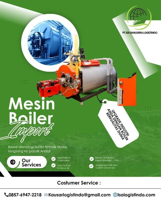 All In Service Import Boiler China – PT ISA SAMUDERA LOGISTINDO in Indonesia - Image 1