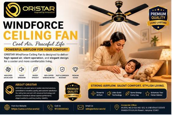 ORISTAR Windforce Ceiling Fans in India - Image 1