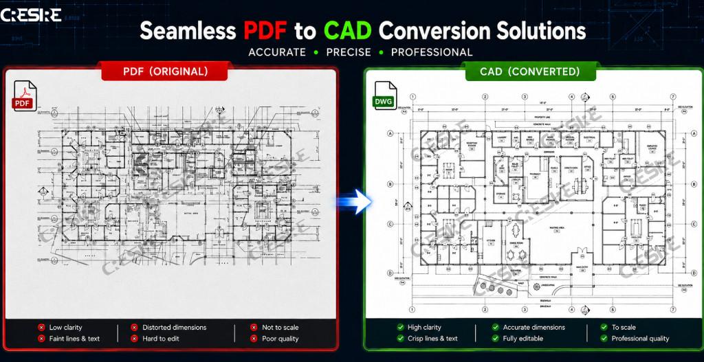 Seamless PDF to CAD Conversion Solutions in India - Image 1