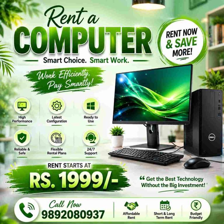 Computer On Rent Start At Rs.1999/- Only In Mumbai in Mumbai - Image 1