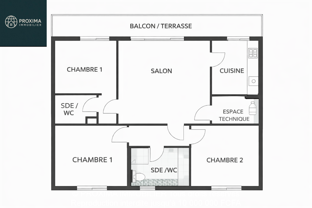 APPARTEMENT A LOUER A AKWA au Cameroun - Photo 1