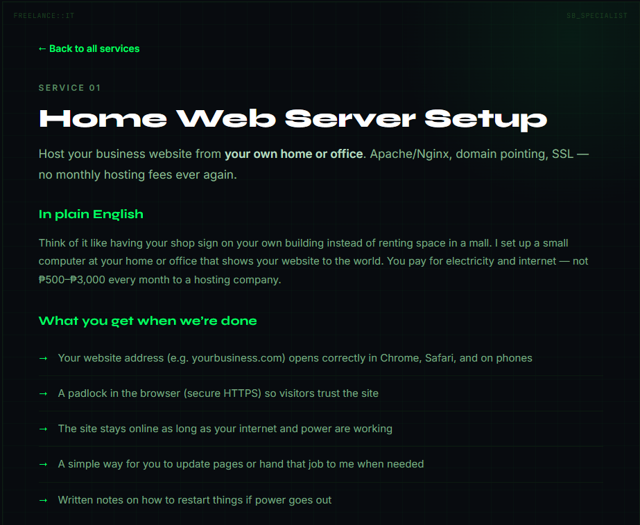 HOST YOUR WEBSITE FROM YOUR HOME OR OFFICE – NO MONTHLY HOSTING in Malabon - Image 2