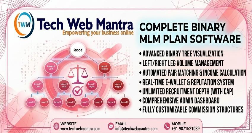 Advanced Binary MLM Software in India Custom SoftTech Web Mantra in Shāhdara - Image 1