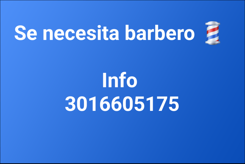 Se necesita barbero con experiencia en Yopal - Imagen 1