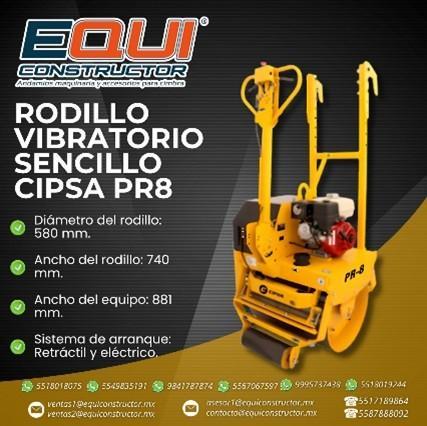 Rodillo Vibratorio Sencillo marca CIPSA - PR8 - QUINTANA ROO en Tulum - Imagen 1