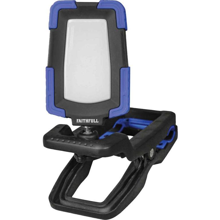 Faithfull 10w Power Plus Rechargeable LED Clip Light in Leeds - Image 1