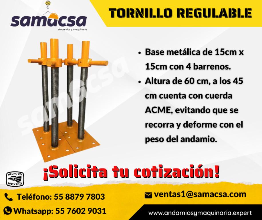 TORNILLO NIVELADOR REGULABLE PARA ANDAMIO – SAMACSA en Ecatepec - Imagen 1