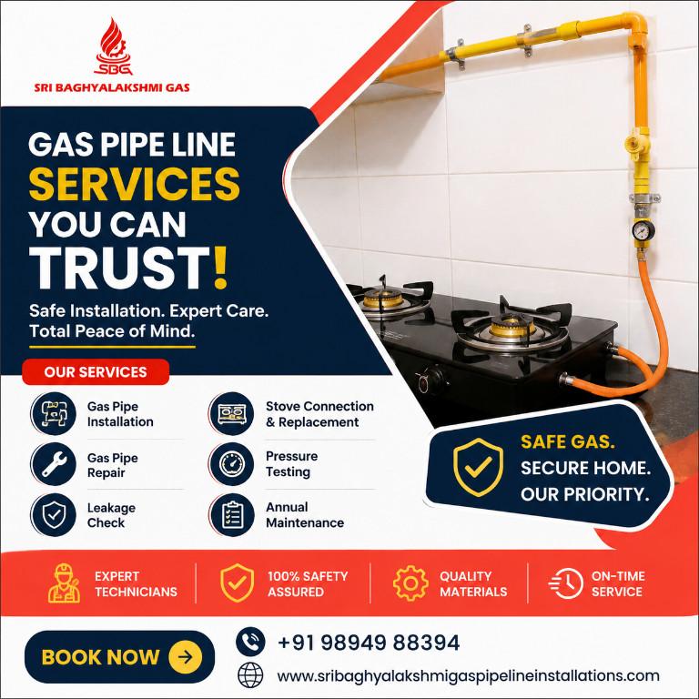 Safe & Reliable Copper Gas Pipeline Installations Service in India - Image 1